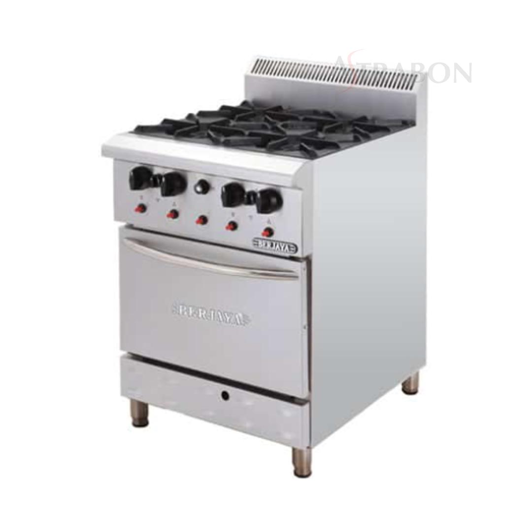 Deluxe Range Oven with 4 Open Burner - Berjaya